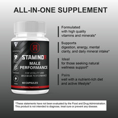 (3 Pack) Staminox Premium Performance Supplement, Staminox Pills (180 Capsules)
