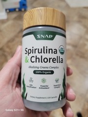Snap Supplements Spirulina Chlorella Organic Vegan Detox 120 Capsules