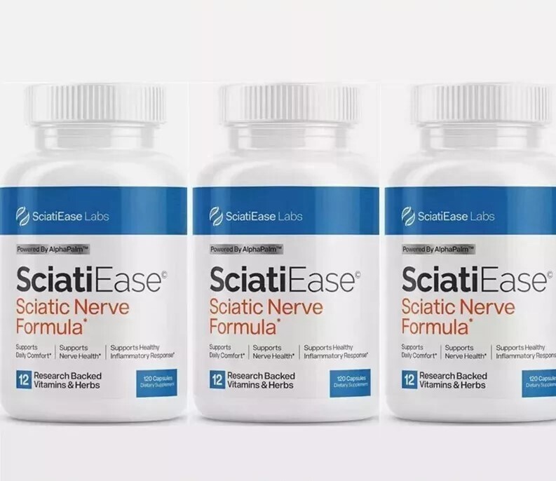 3 PACK SciatiEase Labs Sciati Ease Sciatic Nerve Formula 120 Capsules FAST SHIP*