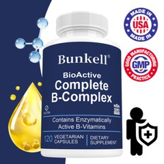 Bioactive Complete B-Complex, Heart, Brain and Nerve Support, Vegan Capsules