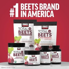 Force Factor Total Beets 1800mg Beet Root Capsules for Blood Pressure