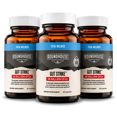 Roundhouse Provisions Gut Strike Probiotic 30B CFUs 30 Caps Gluten-Free 05/2026