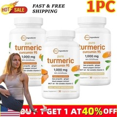 2 BOTTLES–Micro Ingredients Turmeric Curcumin|95% Curcuminoids w/ Black Pepper