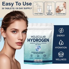 Molecular Hydrogen Tablets Fast Dissolving H2 for Drinking Water & Wellness