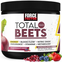 Force Factor Total Beets Energy Drink Mix Powder, Berry Lemonade, 30 Servings