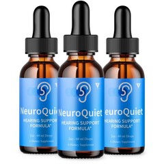 (3 Pack) Neuro Quiet Hearing Drops, NeuroQuiet Ear Health Supplement (6oz)