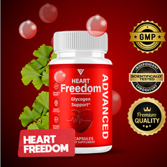 (3 Pack) Heart Freedom Glycogen Support Pills Maximum Strength (180 Capsules)