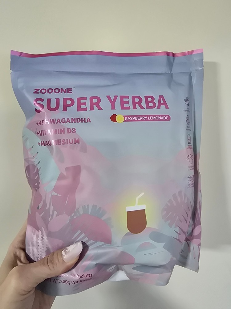 ZOOONE Super Yerba Raspberry Lemonade Powder Supplement Energy Boost