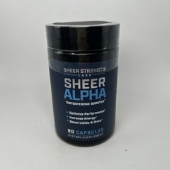 Sheer Strength Labs Sheer Alpha Testosterone Booster For Men 90 Capsules 10/28