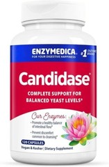 Enzymedca, Candidase Enzyme Support Balanced Yeast Levels, Vegan 120 Capsules