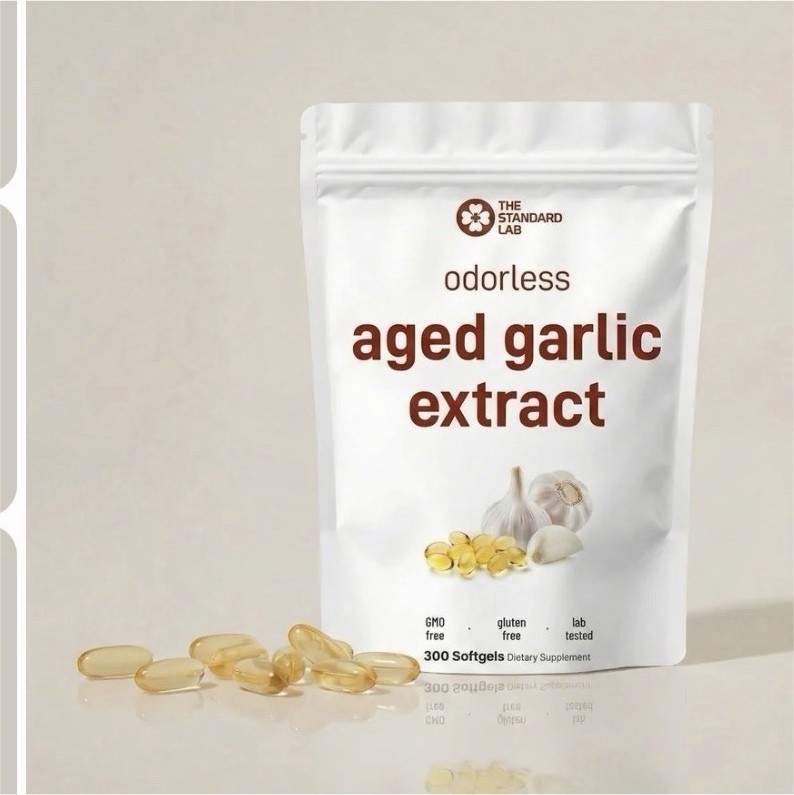 Aged Elaré Garlic Extract 7500mg Softgels GMO Gluten Dairy Free 30 Count