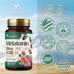 Melatonin 10mg Per Serving – Extra Strength Melatonin Supplements for Restful Sl