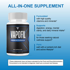 (3 Pack) Vapofil Premium Performance Supplement, Vapofill Pills (180 Capsules)