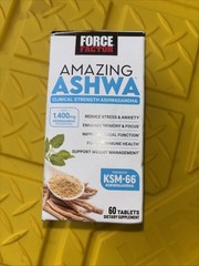 Force Factor Amazing Ashwa Tablets Ashwagandha Supplement for Anxiety 5/2028