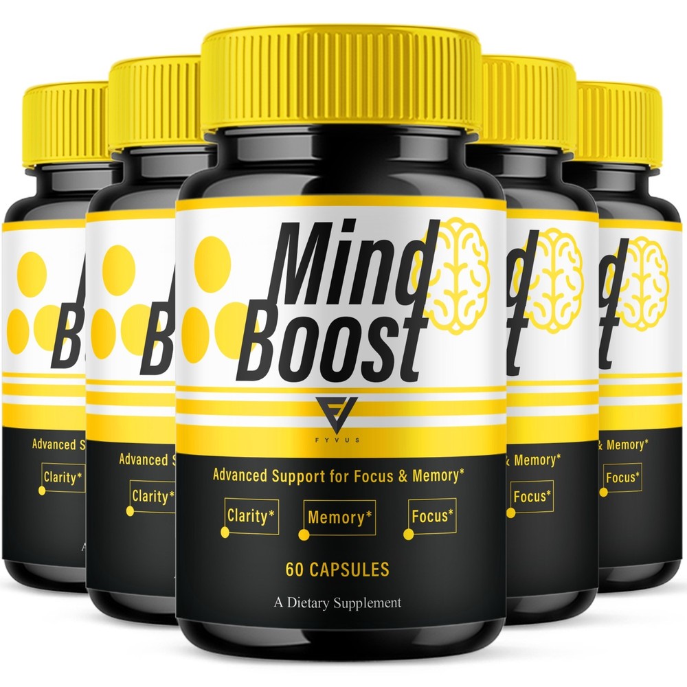 (5 Pack) Mind Boost Premium Nootropic Supplement, MindBoost Pills (300 Capsules)
