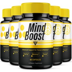 (5 Pack) Mind Boost Premium Nootropic Supplement, MindBoost Pills (300 Capsules)
