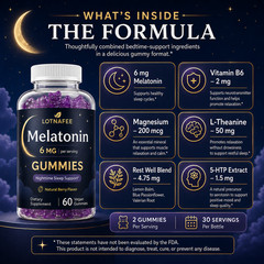 Melatonin Gummies – Nighttime Sleep Support-Melatonin 6mg Nighttime Sleep Aid Di