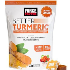 Force Factor Better Turmeric Soft Chews Curcumin Supplement for Joint HealthUSA