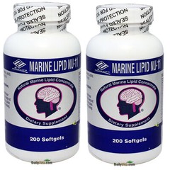 2 x NuHealth Marine Lipid Nu 11 Complex 200 Softgels Brain Health