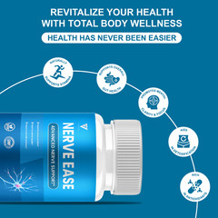 (3 Pack) Nerve Ease Advanced Support, NerveEase Health Pills (180 Capsules)