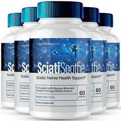 (5 Pack) SciatiSoothe Brain & Focus Cognitive Pills – Improve Memory & Brain Fog