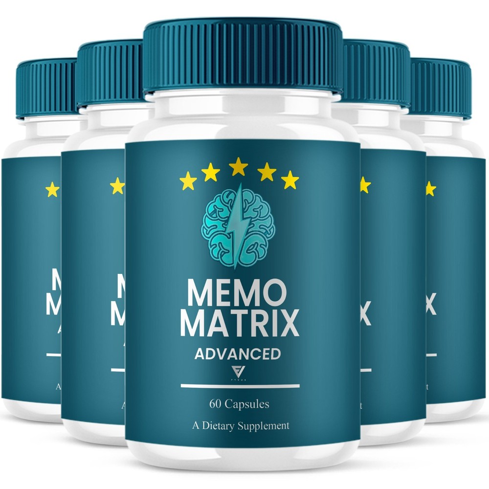 (5 Pack) Memo Matrix Advanced Capsules, Memo Metrix Brain Support (300 Capsules)