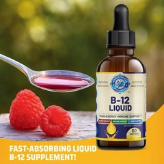 Vitamin B-12 Complex Liquid Drops, Supplement. USA Made.