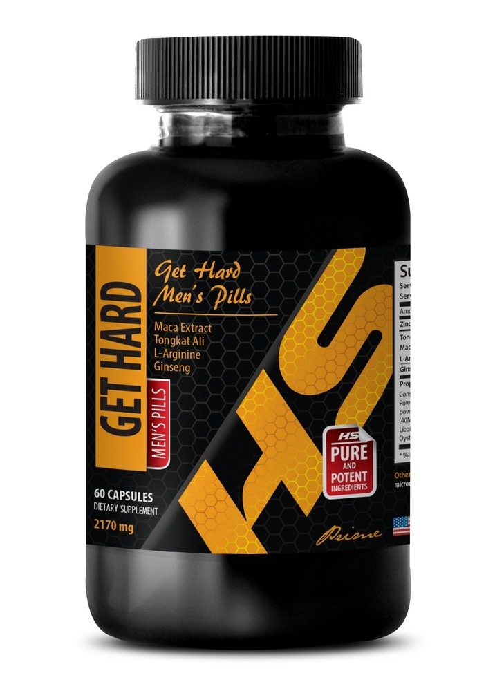 Maca Root with Ginseng – GET HARD FOR MEN – Herbal Daily Vitality Support 1Bot