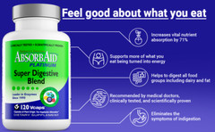 AbsorbAid PLATINUM 120 Digestive Enzyme/Probiotics – Complete Digestive Support!