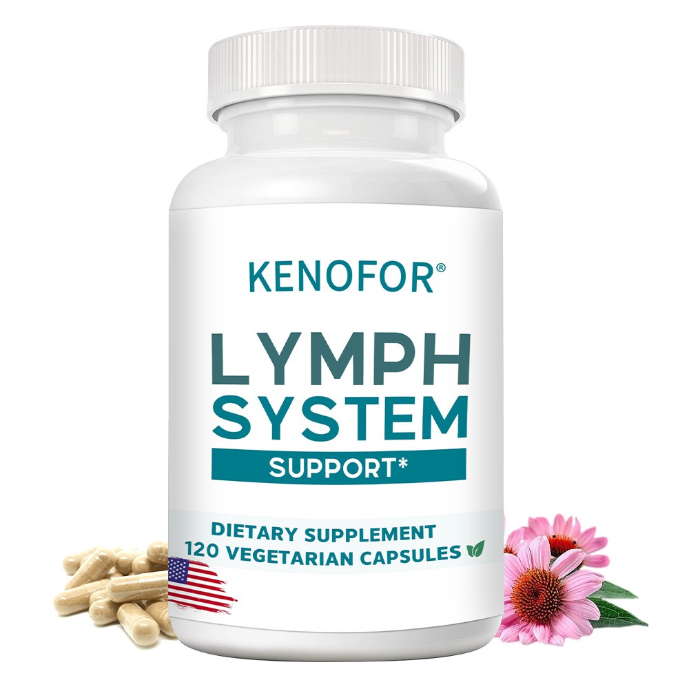 Lymph System Support Supplements Less Swelling Detoxify Skin Immune 120 Capsules