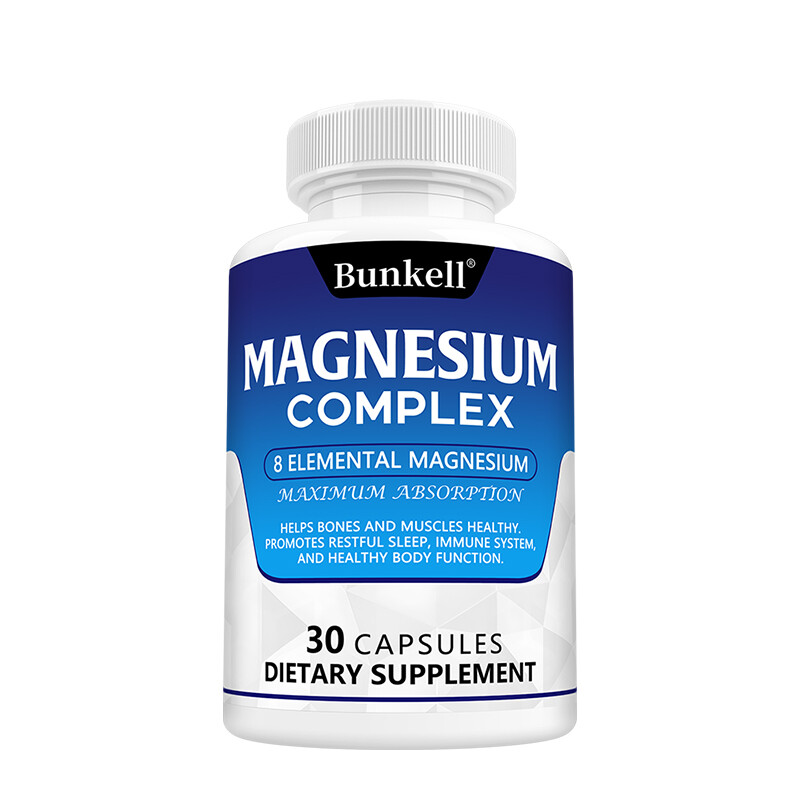 Magnesium Complex 1000mg, 8 Elemental Magnesium, Gluten Free- Non-GMO