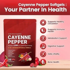 1 PCS Pepper Softgels Supplement, Assistances Leg VeinHeart & Blood Vessel