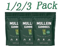 Mullein Gummies Daily Lung Support Sinus Relief 60 Capsules Herbal Formula