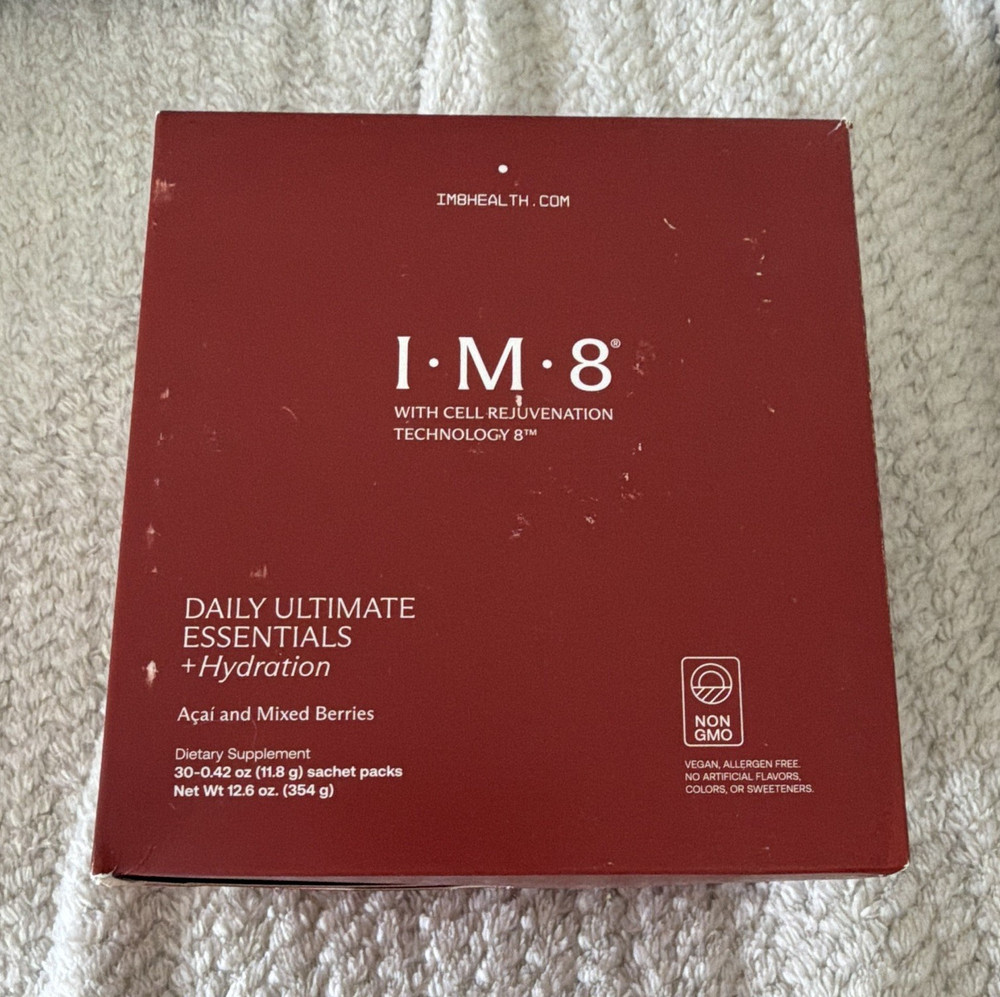 I•M•8 Daily Essentials + Hydration Açaí Mixed Berries 30 Exp 08/27