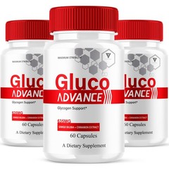 (3 Pack) Gluco Advance Glycogen Support,GlucoAdvance Daily Health (180 Capsules)