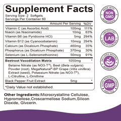 Extra Strength Beet Root Capsules 1050mg Beetroot Powder Extract Heart Health