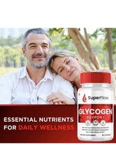 SuperFlow Glycogen Support Glucose Support 60ct 600mg Gluten/GMO Free USA