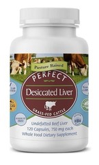 Perfect Supplements Desiccated Beef Liver Capsules Grass Fed Supplement 120 Caps