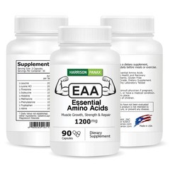 Essential Amino Acids EAA High Potency Muscle Support Capsules | Pack of 2.
