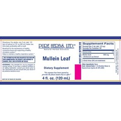 Pure Herbs Mullein Leaf, 4oz.