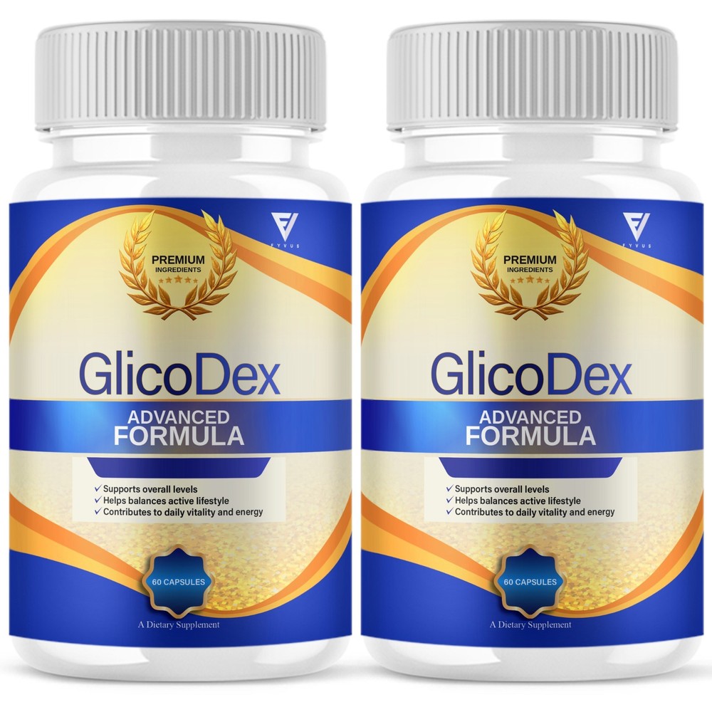 (2 Pack) Glicodex Premium Blood Support Capsules, Glicodex Pills (120 Capsules)