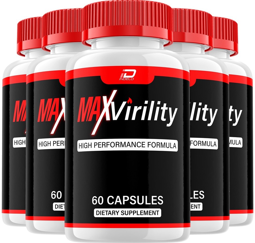 (5 Pack) MaxVirility for Men Capsules – MaxVirility Vitamin, All Natural