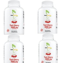 4 Bottles Tart Cherry Extract by GoutandYou.com – 3000 mg – Gluten Free – Vegan