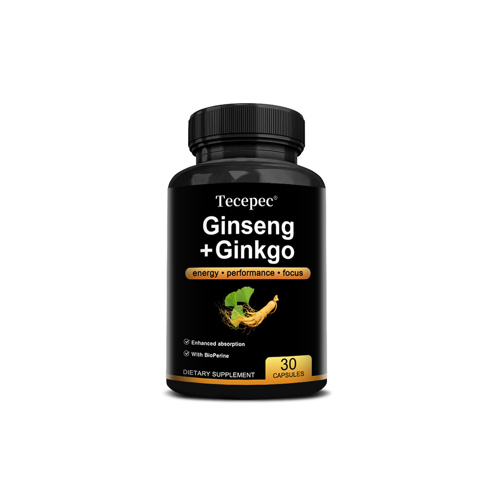 Korean Panax Ginseng+Ginkgo Biloba -Testosterone Booster,Energy & Immune Support