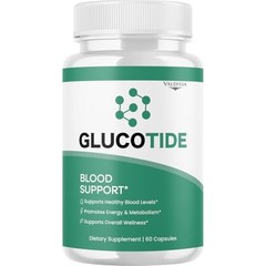 GlucoTide Blood Sugar Support Supplement Capsules Natural 1 Pack 60Ct
