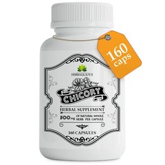 Chicory Root Supplement 160 Capsules Natural Herbal Support for Immune System