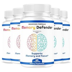 Memory Defender Brain Support Supplement Capsules Nootropic 5 Pack 300Ct