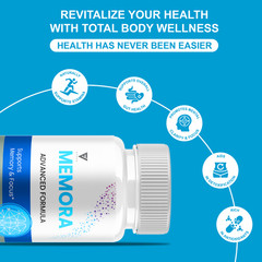 (3 Pack) Memora Memory & Focus, Mem Ora Advanced Supplement (180 Capsules)