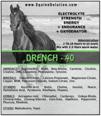 Drench O2 Stimulator Pre-Race Electrolyte Stimulant Oxygenator (20oz for Horses)