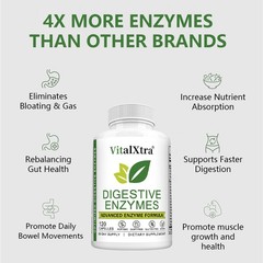 Multi-Enzyme Complex Cap Improve Bloating,Improve Digestion 30~120Caps Non-GMO
